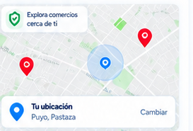 Mapa de comercios cerca de ti en Puyo, Pastaza